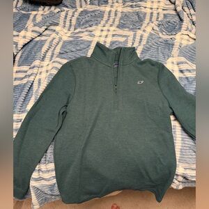 Vineyard Vines Forest Green Zip-Up Sweater